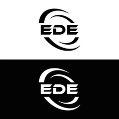 EDE logo. E D E design. White EDE letter. EDE, E D E letter logo design. Initial letter EDE linked circle uppercase monogram logo. E D E letter logo vector design. top logo, Most Recent, Featured,