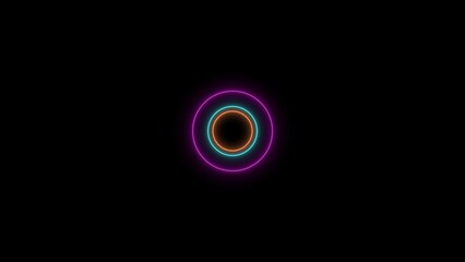 abstract beautiful color neon light loading circle icon concept illustration background	.