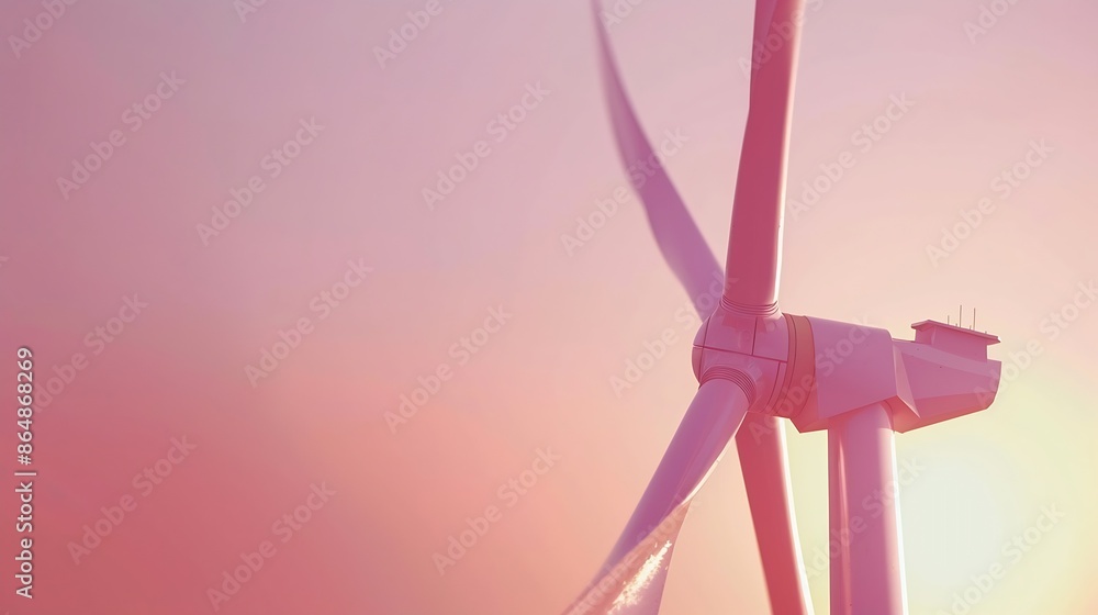 Aufkleber wind turbine electrical of clean resource energy and environment sustainable : generative ai