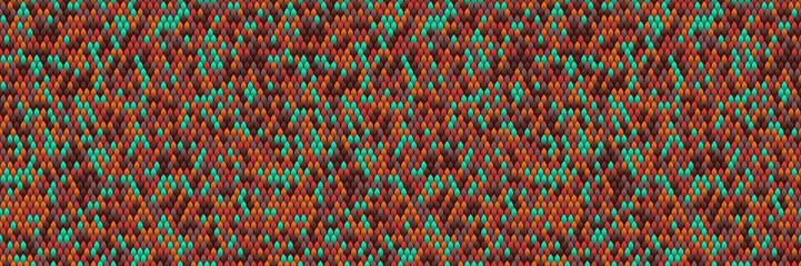 Fototapeta premium Multicolored Spherical 3D Pattern Seamless Background