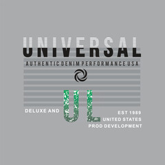 UNIVERSAL DELUXE AND UL - Modern and Stylish Typography Design, Graphic Vector Design, Fashion Illustration, 