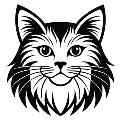 Fototapeta premium Vector of a cat face design on white background. Pets, Animals.