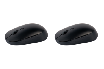 Computer mouse wireless on transparent background.