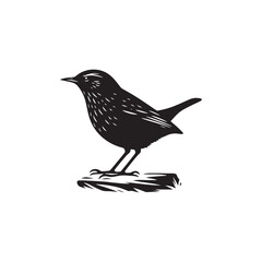 Rail Bird Vector Silhouette - Minimalist Rail Bird Design - Rail Bird Illustration.
