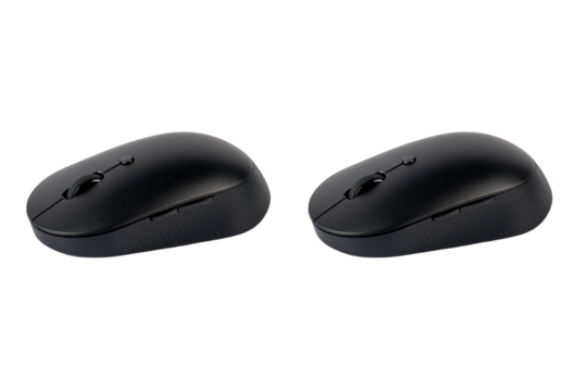 Computer mouse wireless on transparent background.