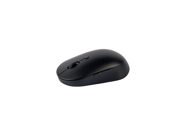 Computer mouse wireless on transparent background.