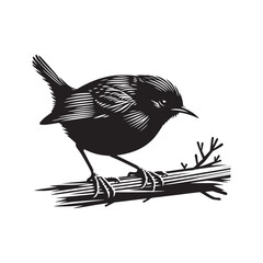 Rail Bird Vector Silhouette - Minimalist Rail Bird Design - Rail Bird Illustration.