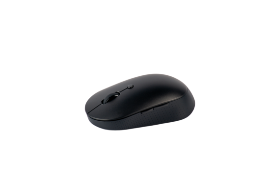 Computer mouse wireless on transparent background.