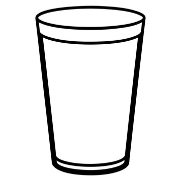 recommend clip art: water glass outline coloring book page line art illustration digital drawing