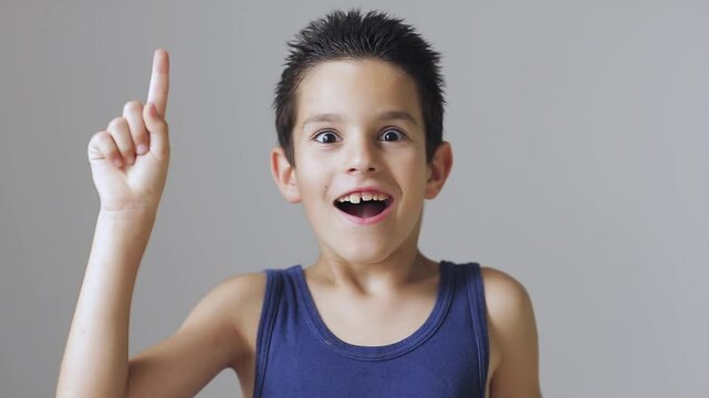 Clever young boy get an idea