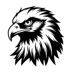 American Bald Eagle Head Logo, Icon, Sign, Symbol, American flag for 4th of July Independence Day