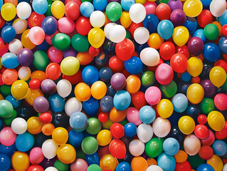 Obraz premium Colorful balloons tightly packed together