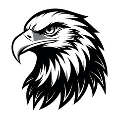 American Bald Eagle Head Logo, Icon, Sign, Symbol, American flag for 4th of July Independence Day