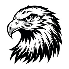 American Bald Eagle Head Logo, Icon, Sign, Symbol, American flag for 4th of July Independence Day