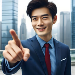 businessman  pointing generated with AI 