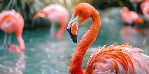 Discover the enchanting world of pink flamingos in their natural habitat and captivity. Concept Pink Flamingos, Wildlife Photography, Nature Conservation, Exotic Birds, Zoological Captivity