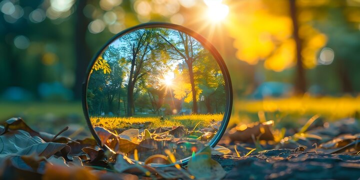 Camera filters reduce glare enhance image quality under bright sun Futuristic lens. Concept Camera Filters, Glare Reduction, Image Quality Enhancement, Bright Sun Photography, Futuristic Lenses