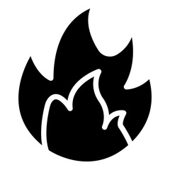 Fire Pollution Vector Glyph Icon Design