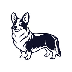 Welsh corgi cardigan dog Vector Illustration