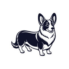 Welsh corgi cardigan dog Vector Illustration