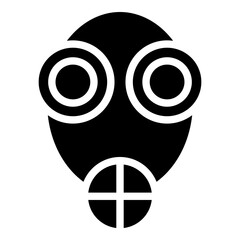Gas Mask Vector Glyph Icon Design