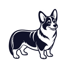 Welsh corgi cardigan dog Vector Illustration