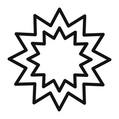 Bahai Faith Emblem Icon for Spiritual Communities