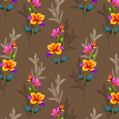seamless background with flowers