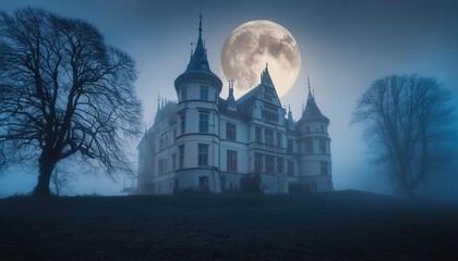 Obraz premium Spooky Mansion in the Mist