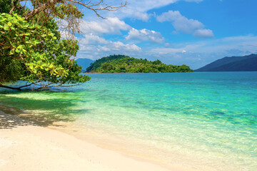 Tropical beach in Thailand, Trat province 