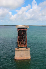 wooden bridge over the ocean, Key west, Florida