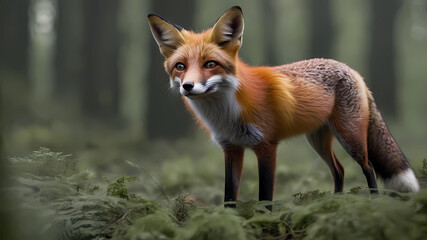 Obraz premium a red fox