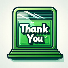 metal   sign saying thank you
