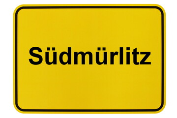 Illustration eines Ortsschildes der Gemeinde Südmürlitz in Mecklenburg-Vorpommern