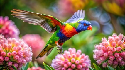 The Rainbow Lorikeet bird