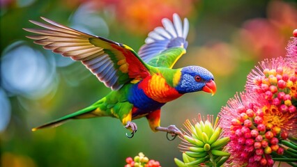 The Rainbow Lorikeet bird