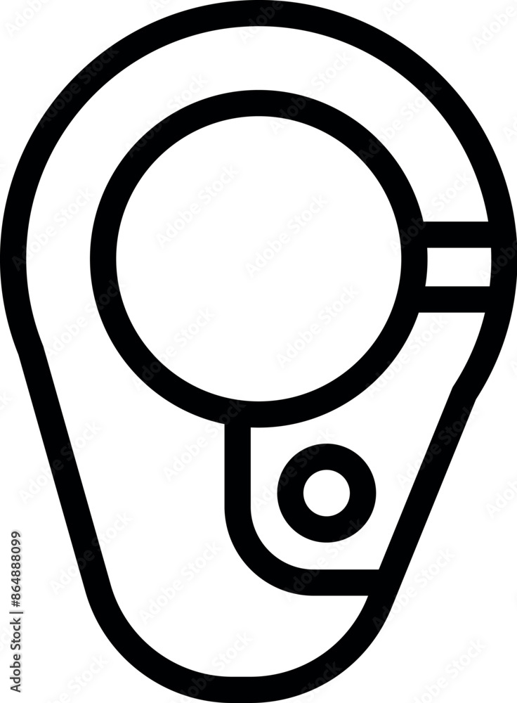 Poster simple line icon representing a location pin, symbolizing gps tracking and navigation