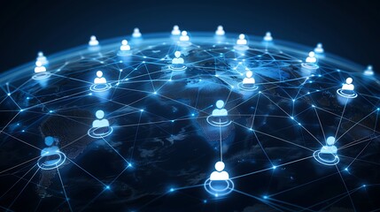 Fototapeta premium Captivating Global Social Network: Interconnected World