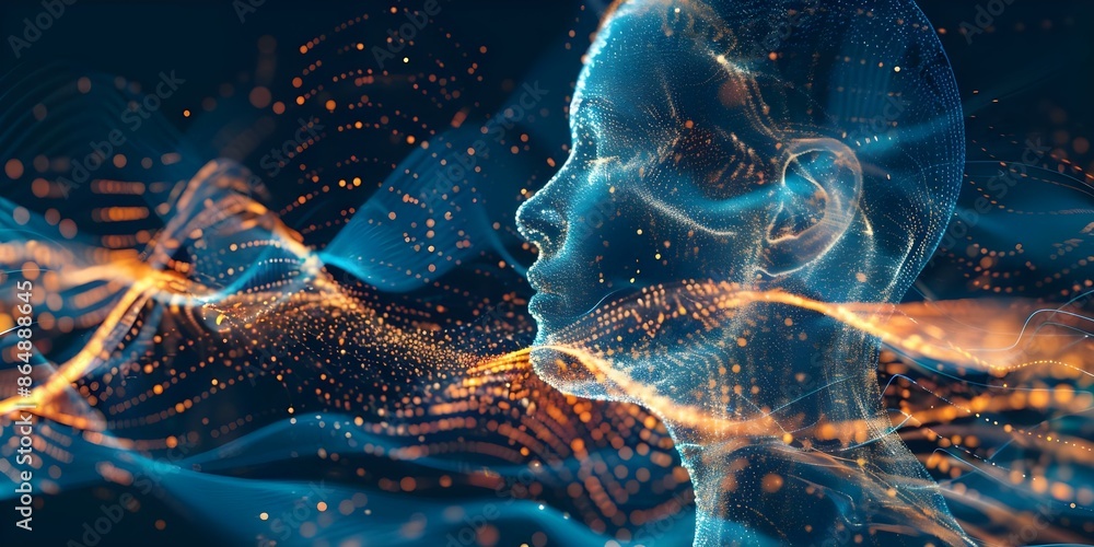 Poster enhance memory and intelligence with relaxing alpha waves in music therapy. concept memory enhanceme