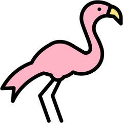 Vector Icon Pink Flamingo, Pink Floyd, Flamingo, Wild Life, Wild, Bird