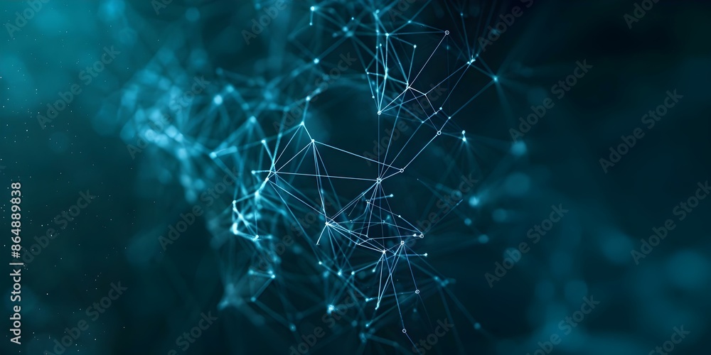 Poster exploring the intersection of technology and education a digital abstract background depicting netwo