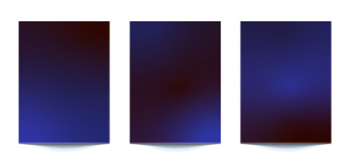 Fototapeta premium set abstract multi color gradient backgrounds of vibrant colors with dark colors. For covers, wallpapers, brands, social media and other mobile projects