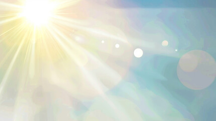 Fototapeta premium Golden bokeh lights with shining rays background