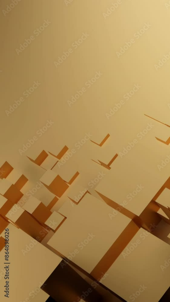 Poster surface waves of 3d squares. design. smooth surface with wave of 3d squares. 3d squares rise in wave