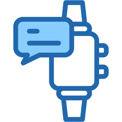Vector Icon Smart watch, Device, Speech Bubble, Message, Communications