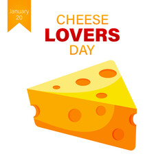 National cheese lovers day vector poster design, Cheese vector illustration.