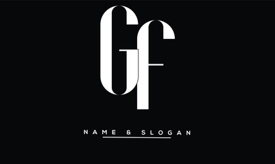 Obraz premium GF, FG, G, F Abstract Letters Logo Monogram