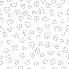 Obraz premium Popcorn pattern for packaging snacks. Popcorn fluffy flakes pattern. Popcorn Background pattern. doodle popcorn. popcorn seamless pattern background.