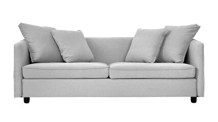Gray sofa png sticker, transparent background