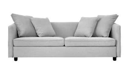 Gray sofa png sticker, transparent background